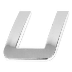 Eufab - Lettre ''u'' 3d Autocollante Chromée