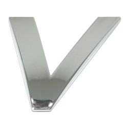 Eufab - Lettre ''v'' 3d Autocollante Chromée