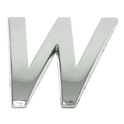 Eufab - Lettre ''w'' 3d Autocollante Chromée