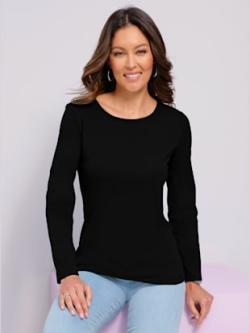 T-shirt à manches longues un basique facile à assortir, couleur noir, taille 56 - Witt