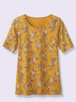 T-shirt imprimé pur coton - ocre imprimé - 42 - WITT
