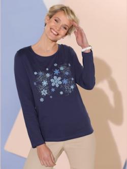 T-shirt à manches longues imprimé, couleur bleu, taille 52 - Witt