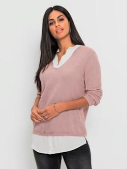 Pull style superposé - hortensia-blanc - 44 - WITT