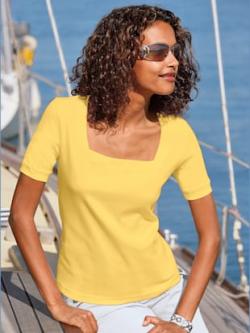 T-shirt à manches courtes pur coton - jaune - 46 - WITT