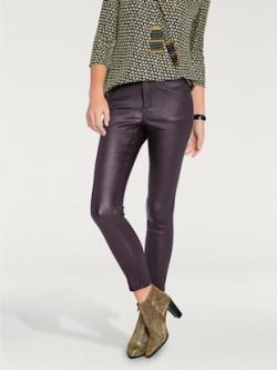 Pantalon effet ventre plat coupe skinny tendance, couleur rouge, taille 48 - Witt