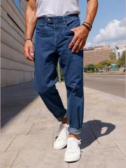 Jean ceinture élastique confortable 4 poches, couleur bleu, taille 42 - Witt