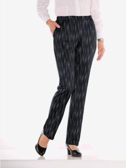 Pantalon facile à enfiler - noir à motifs - 42 - WITT