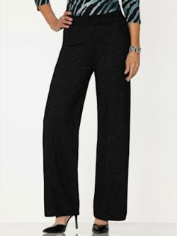 Pantalon en tricot 50% viscose (ecovero), couleur noir, taille 40, marque Fair Lady - Witt