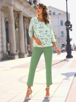 Pantalon qualité coton, couleur vert, taille 48, marque Fair Lady - Witt