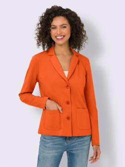 Blazer en jersey coupe sobre pour un look décontracté tendance, couleur orange, taille 50 - Witt