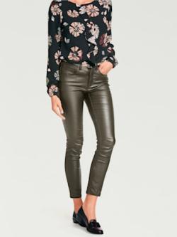 Pantalon effet ventre plat coupe skinny tendance, couleur vert, taille 46 - Witt