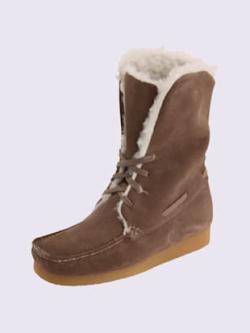 Bottines cuir velours vachette doux, couleur marron, taille 38 - Witt