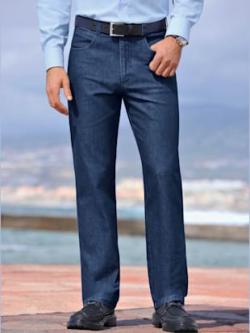 Jean ceinture élastique confortable 4 poches, couleur bleu, taille 26 - Witt