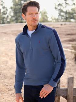 T-shirt à manches longues contrastes sportifs - bleu jean - XL - WITT