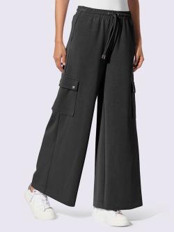 Pantalon en jersey poches cargo plaquées, couleur noir, taille 44 - Witt