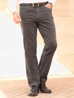 Pantalon en velours côtelé velours fin, couleur gris, taille 56, marque Marco Donati - Witt