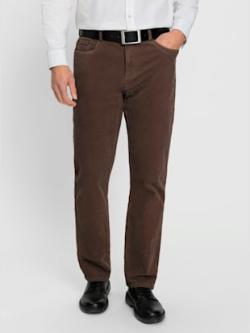 Pantalon en velours côtelé velours fin, couleur marron, taille 56, marque Marco Donati - Witt