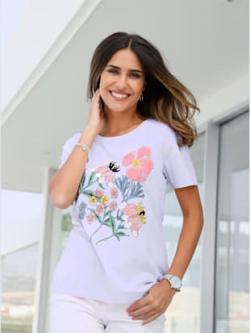 T-shirt à manches courtes imprimé floral - blanc imprimé - 54 - WITT