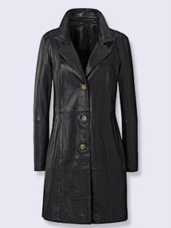 Manteau en cuir 100% cuir agneau nappa - noir - 52 - WITT