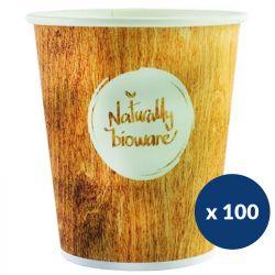Gobelet carton biodégradable Bioware - lot de 100 15 cl