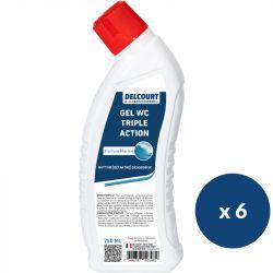 Gel WC nettoyant détartrant - lot de 6 Marine