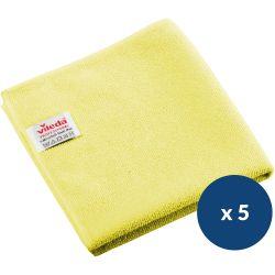 Lavette microfibre tricotée Micro Tuff Plus Vileda - lot de 5 Vert