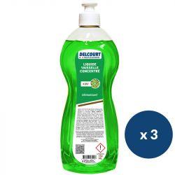 Liquide vaisselle mains concentré kiwi Delcourt 3 x 750 ml