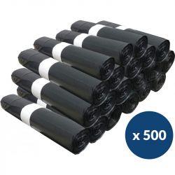 Sac poubelle noir économique liens classiques 50 L - carton de 500
