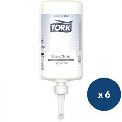 Savon liquide Premium Tork S1 1L - lot de 6 cartouches Doux