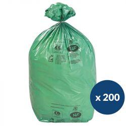 Sac poubelle recyclé 110L vert NF x200 Vert