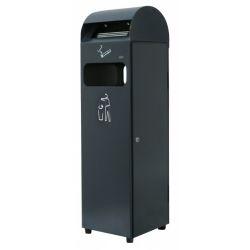 Cendrier extérieur 3 L et corbeille 29 L acier gris anthracite