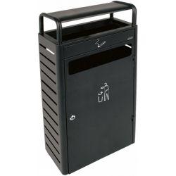 Cendrier poubelle extérieur acier gris anthracite 6 L / 43 L Gris