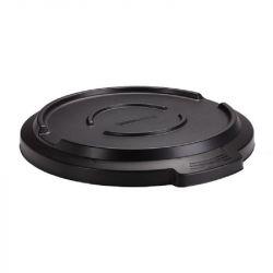 Couvercle de poubelle ronde Noir 85 L