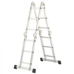 Echelle transformable 4 x 3 marche 4,35 m en aluminium