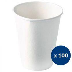 Gobelet carton blanc 15 cl boissons chaudes pour distributeur SP6 - Lot de 100