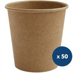 Gobelet carton kraft chaud froid x50 33 cl