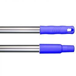 Manche à balai aluminium 150 cm douille à vis Ø25 mm Bleu