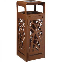 Poubelle cendrier vigipirate anti-nuisibles Cybel 110 L Corten