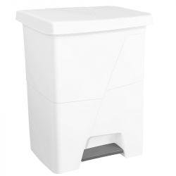 Poubelle de cuisine à pédale 45 L HACCP Blanc