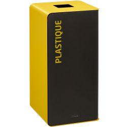 Poubelle de tri en métal gris Cubatri 40 L Plastique