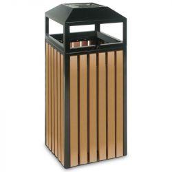 Poubelle extérieur bois avec cendrier 70 L