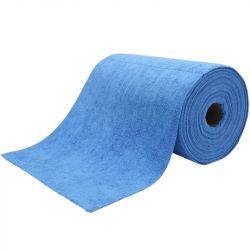 Rouleau 75 chiffon microfibre prédécoupé 30 x 30 cm Bleu