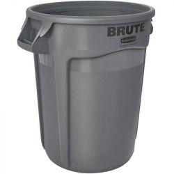 Poubelle ronde plastique BRUTE Gris 76 L