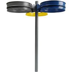 Support sac poubelle sur pied 3 flux 110 L A sceller