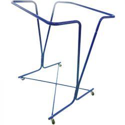 Support sac poubelle mobile bleu 400 L
