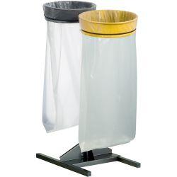 Support sac poubelle extérieur sur socle 2 flux 110 L Sans signalétique