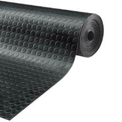Tapis caoutchouc pastilles 3 mm noir rouleau 120 cm x 10 m