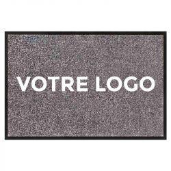 Tapis d'entrée logo personnalisé PMR gris 60 cm x 90 cm