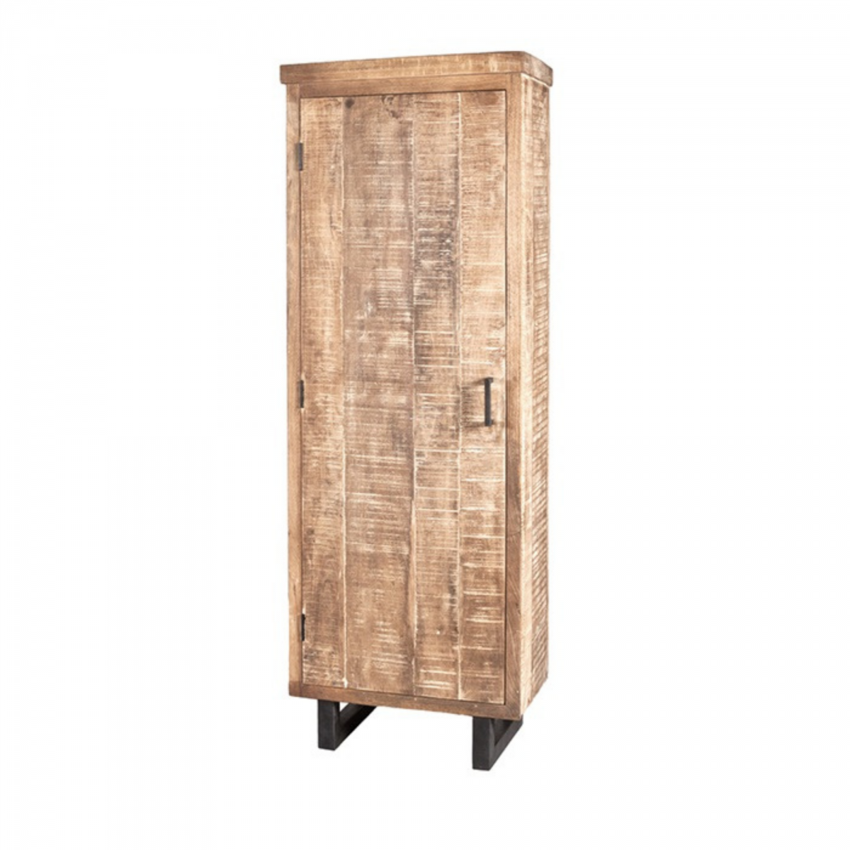 Promo Armoire 1 porte 197x66cm en bois et métal DOUDI - MeublesEtDesign.com