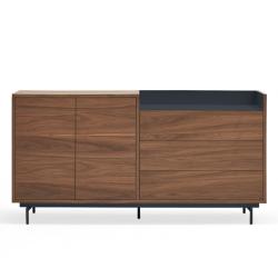 Teulat - Buffet contemporain 2 portes 3 tiroirs en bois VALLEY - MeublesEtDesign.com